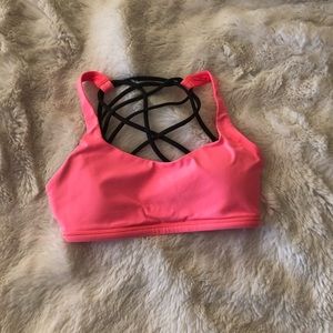 Pink Strappy Lululemon 2 Sports Bra